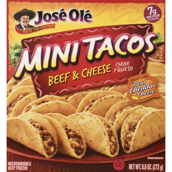 José Olé Beef & Cheese Mini Tacos 9.6 Oz