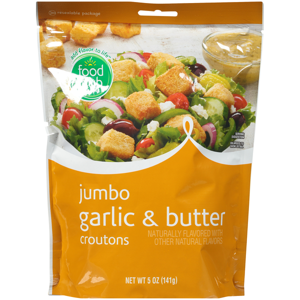 Food Club Jumbo Garlic Butter Croutons 5 Oz