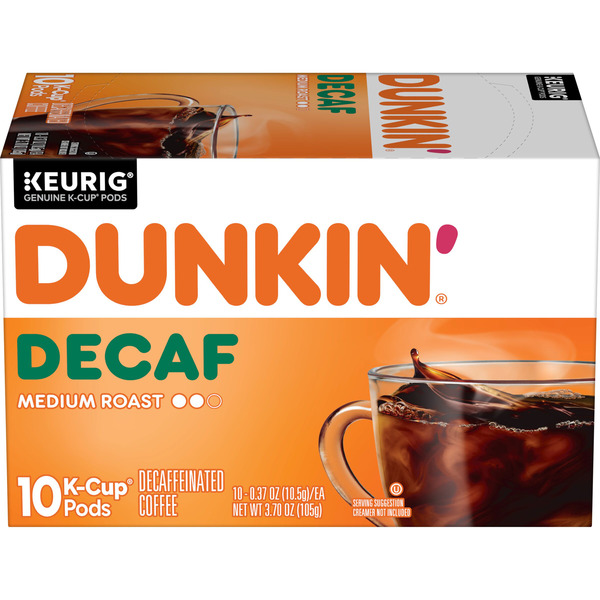Dunkin' K-Cup Decaf Medium Roast 10 Pods 3.70 Oz