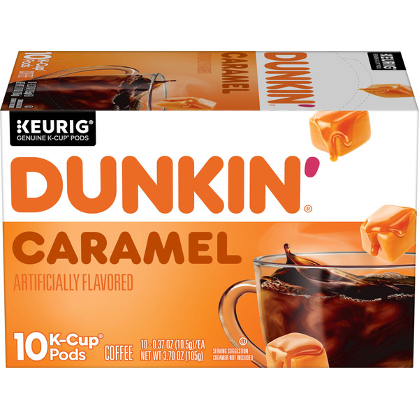 Dunkin' K-Cup Original Caramel 10 Pods 3.70 Oz