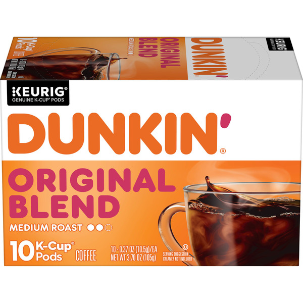 Dunkin' K-Cup Original Medium Roast 10 Pods 3.70 Oz