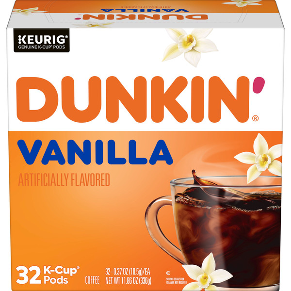 Dunkin' K-Cup Vanilla Coffee 32 Pods 11.86 Oz