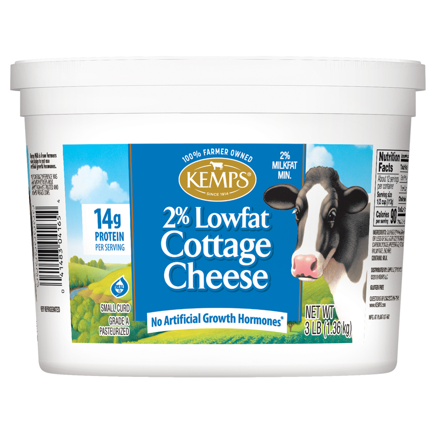 Kemps Cottage Cheese, Cold And Delicious With Salt or Pepper.