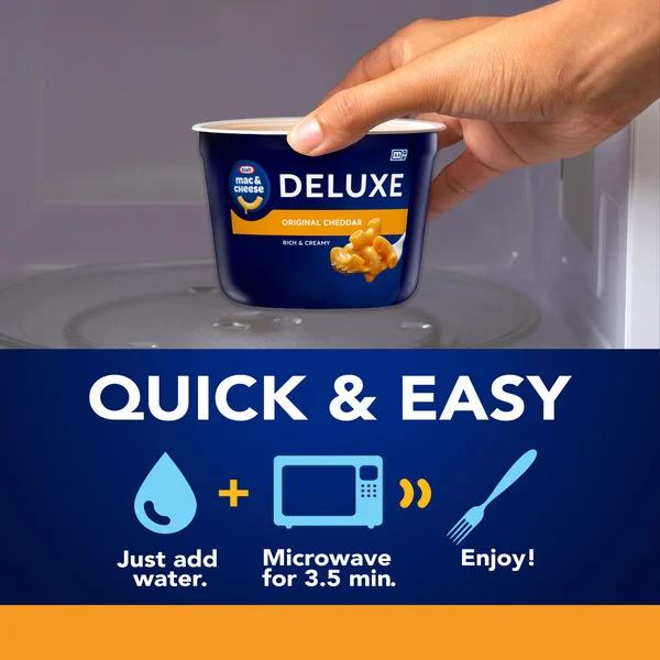 Kraft Deluxe Microwavable Original Cheddar Macaroni Cheese Kraft Deluxe Microwavable Original Cheddar Macaroni Cheese