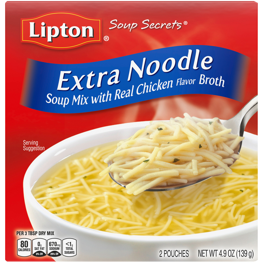 LiptonExtraNoodleSoupMixRealChickenBroth4.9Oz