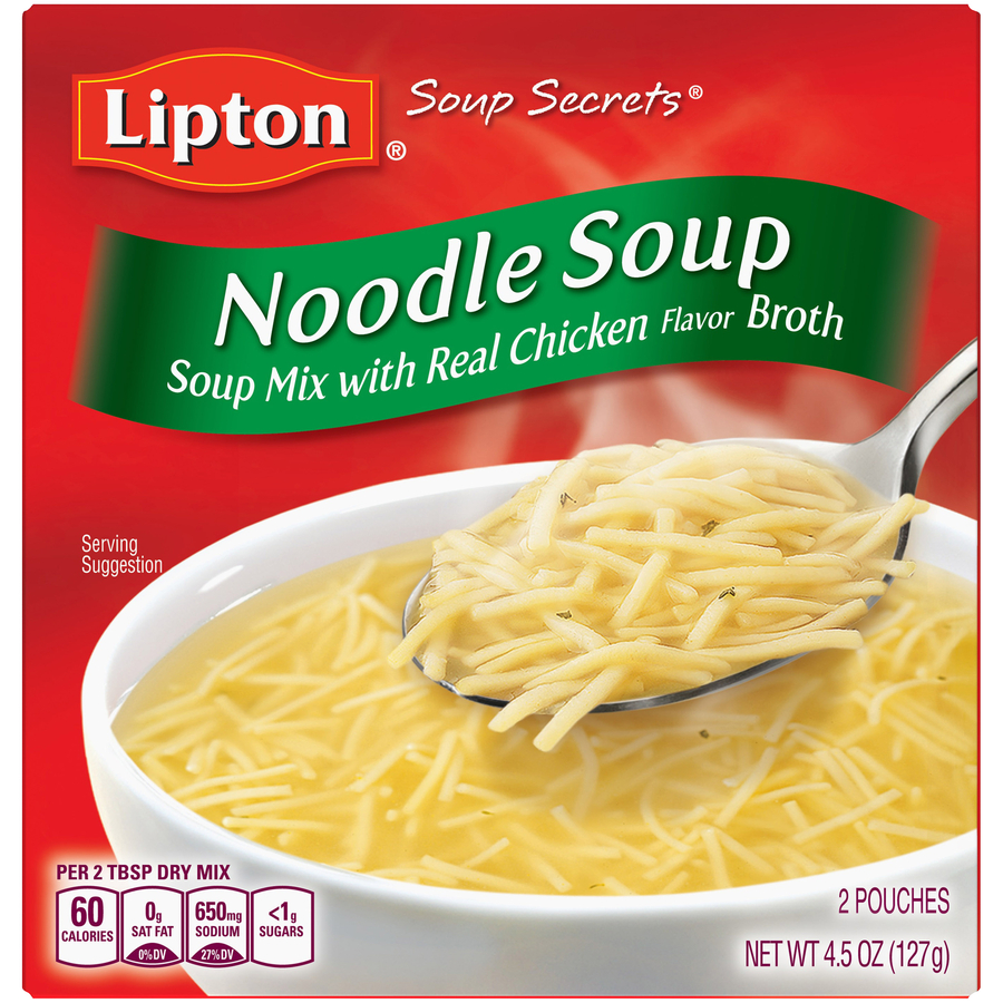 LiptonNoodleSoupMixRealChickenBroth4.5Oz