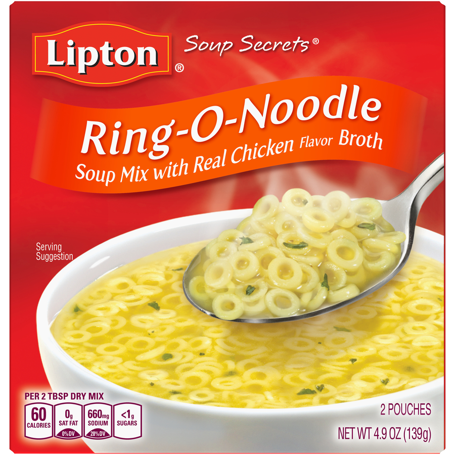 LiptonRingONoodleSoupMixRealChickenBroth4.9Oz
