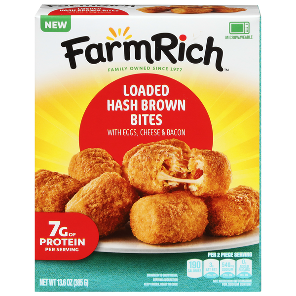 Farm Rich Loaded Hash Brown Bites 13.6 Oz