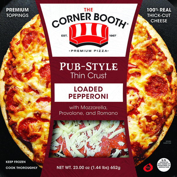 The Corner Booth Loaded Pepperoni Thin Crust 23 Oz