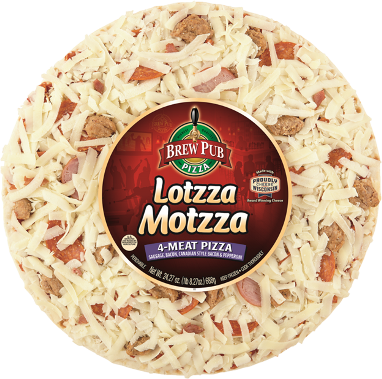 Lotzza Motzza 4 Meat Pizza 24.27 Oz Lotzza Motzza 4 Meat Pizza 24.27 Oz