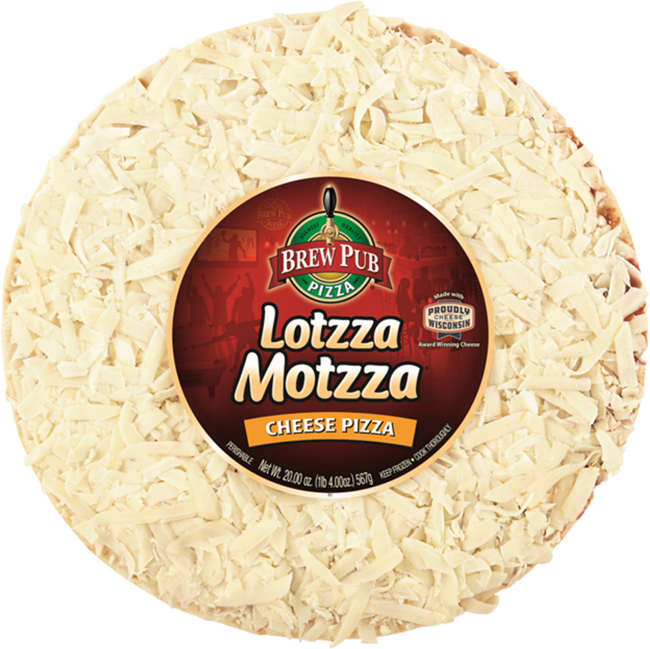 Lotzza Motzza Cheese Pizza 1 LB 4.00 Oz Lotzza Motzza Cheese Pizza 1 LB 4.00 Oz