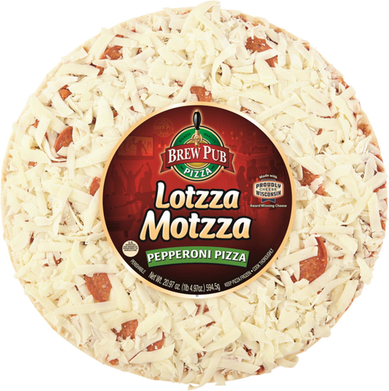 Lotzza Motzza Pepperoni Pizza 1 LB 4.97 Oz Lotzza Motzza Pepperoni Pizza 1 LB 4.97 Oz