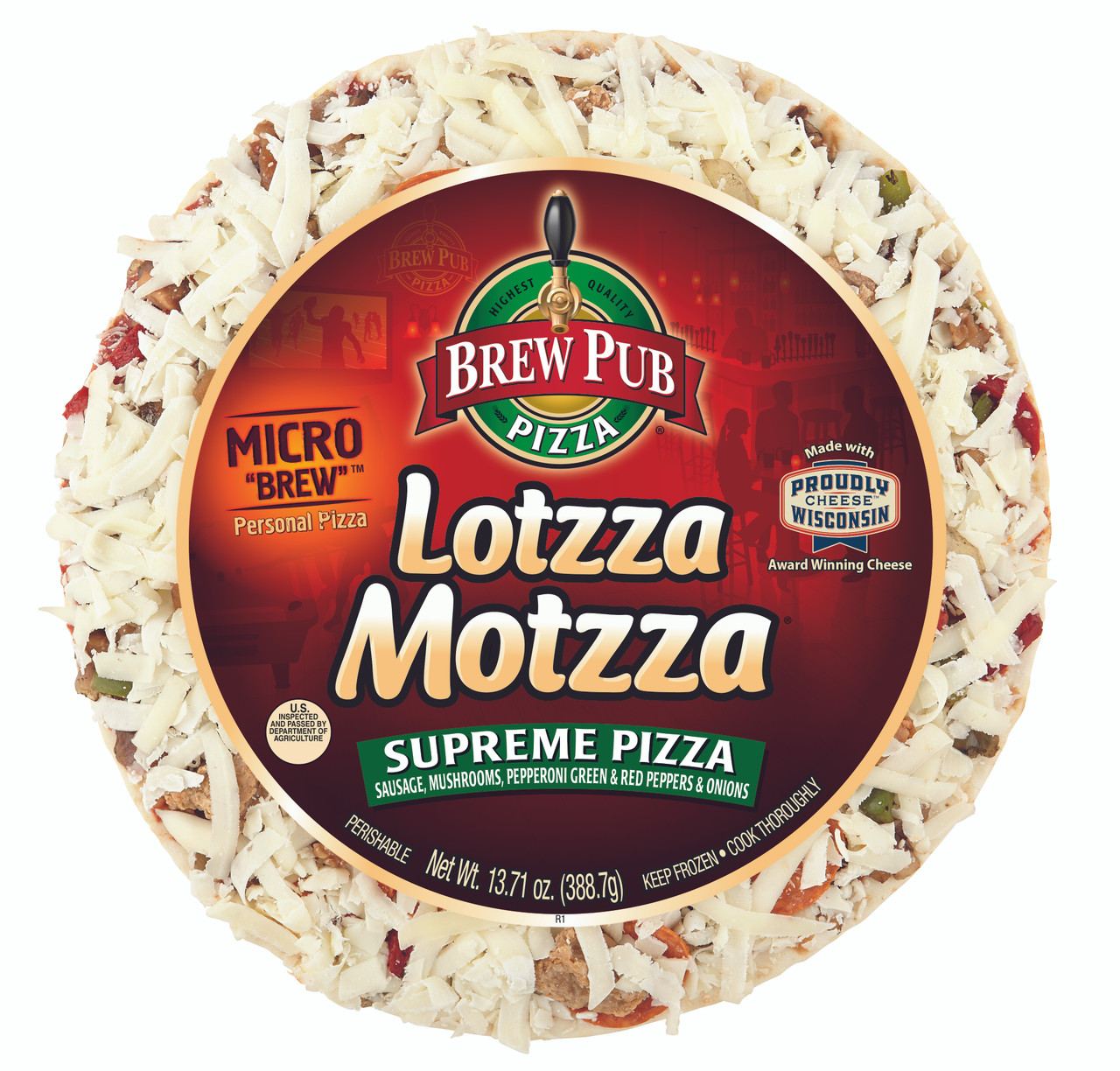 Lotzza Motzza Supreme Pizza 13.71 Oz Lotzza Motzza Supreme Pizza 13.71 Oz