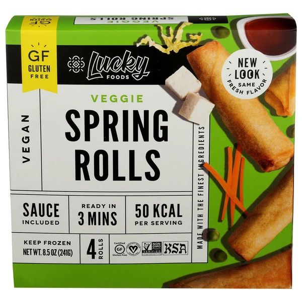Lucky Foods Veggie Spring Rolls 8.5 Oz Lucky Foods Veggie Spring Rolls 8.5 Oz