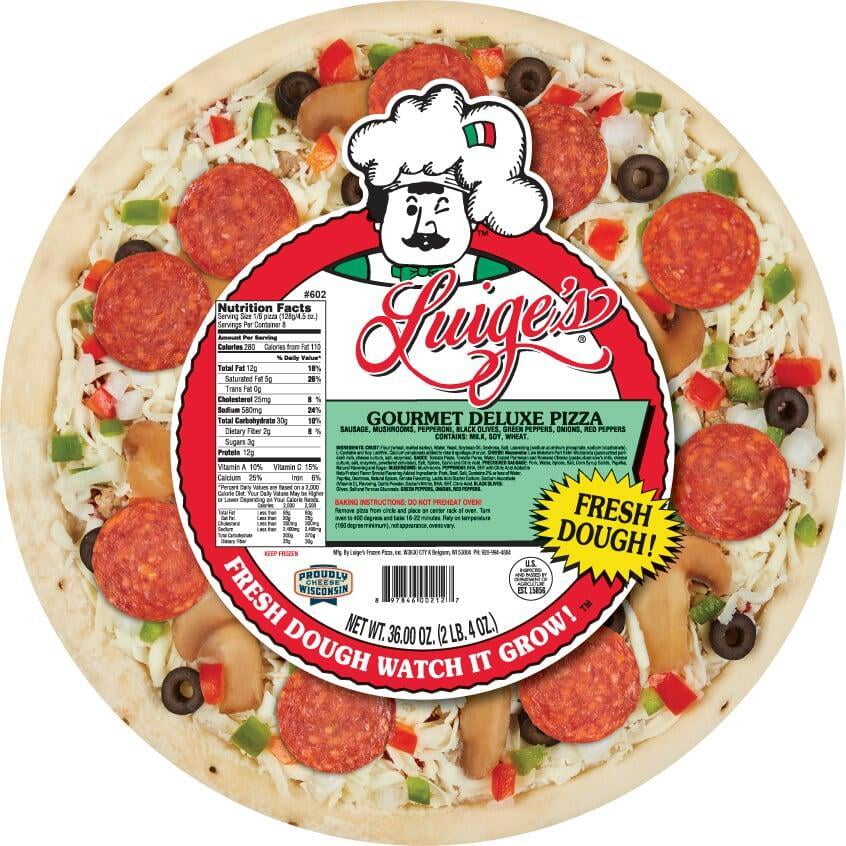 Luige's Fresh Dough Gourmet Deluxe Pizza 2 LB 4 Oz Luige's Fresh Dough Gourmet Deluxe Pizza 2 LB 4 Oz