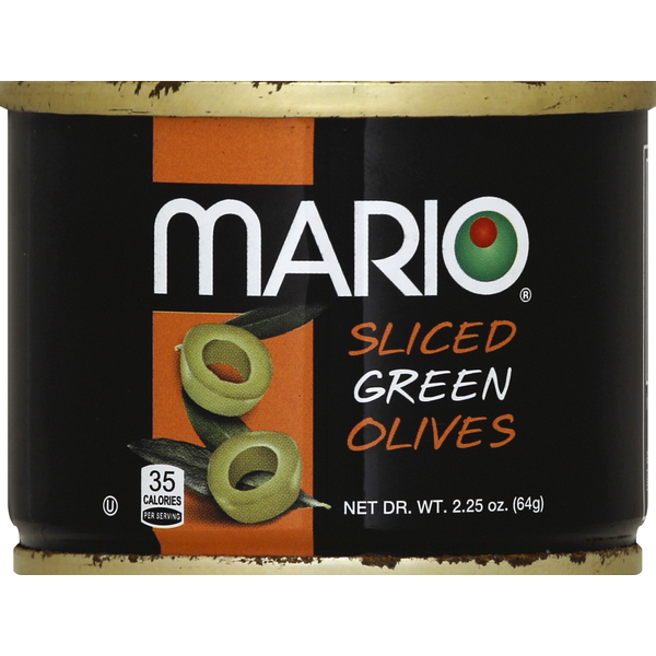 Mario Sliced Green Olives 2.25 Oz