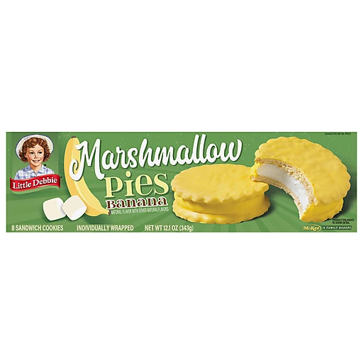 Marshmallow Banana Pies 8 Cookies 12.1 Oz