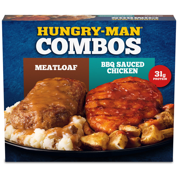 Hungry Man Meatloaf & BBQ Sauced Chicken Combo 15 Oz