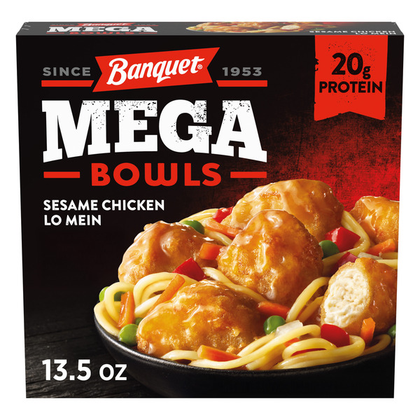 Banquet Mega Bowls Sesame Chicken Lo Mein 13.5 Oz