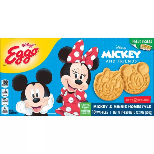 Mickey Minnie Homestyle Waffles 10 Each 12.3 Oz Mickey Minnie Homestyle Waffles 10 Each 12.3 Oz
