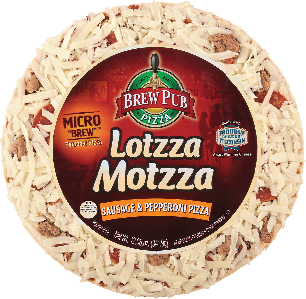 Micro Brew Sausage Pepperoni Pizza 12.06 Oz Micro Brew Sausage Pepperoni Pizza 12.06 Oz