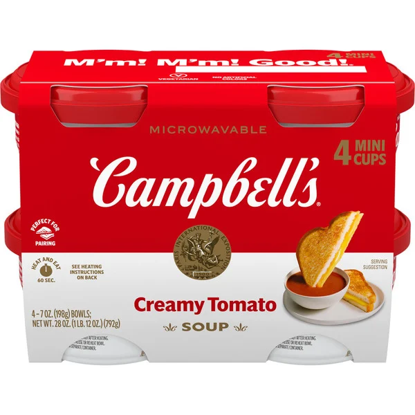 Campbell's Microwavable Creamy Tomato Soup 28 Oz