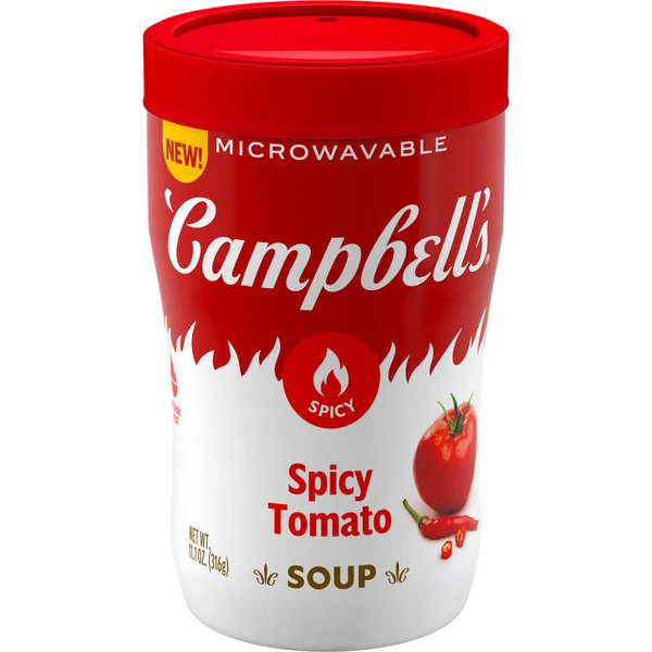 Campbell's Microwavable Spicy Tomato Soup 11.1 Oz