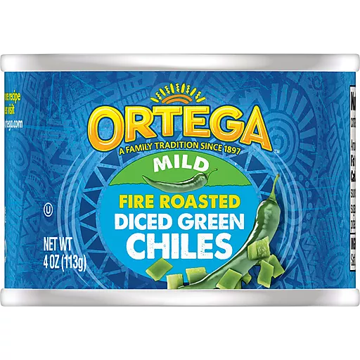 Mild Fire Roasted Diced Green Chiles 4 FL Oz