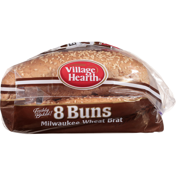 Milwaukee Wheat Brat Buns Sesame Seed 8 Each 13 Oz