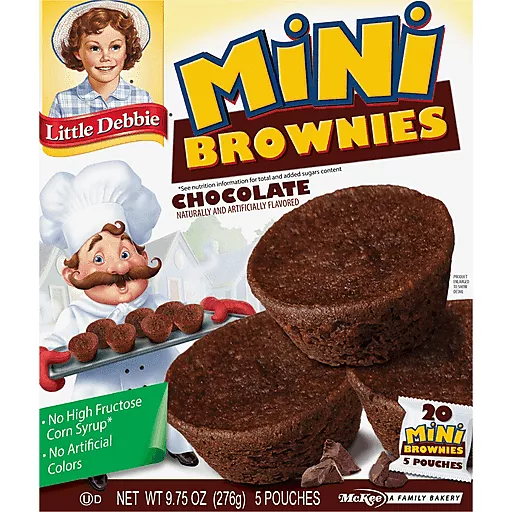 Mini Brownies Chocolate 5 Pouches 9.75 Oz