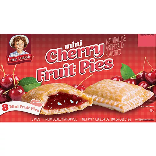 Mini Cherry Fruit Pies Eight Each 1 LB 2.04 Oz