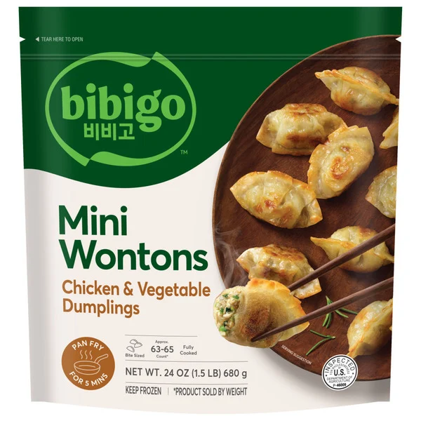 Bibigo Mini Chicken & Vegetable Wontons 24 0z Bibigo Mini Chicken & Vegetable Wontons 24 0z