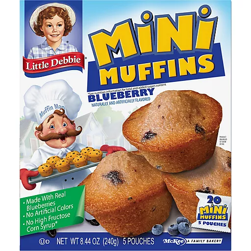 Mini Muffins Blueberry 5 Pouches 8.44 Oz