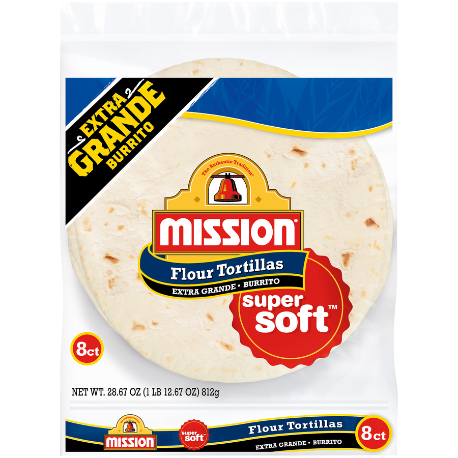 MissionFlourTortillasExtraGrandeBurritoSuperSoft8Each28.67Oz MissionFlourTortillasExtraGrandeBurritoSuperSoft8Each28.67Oz
