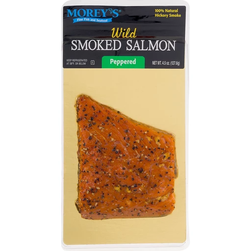 MoreysWildSmokedPepperedSalmon4.5Oz