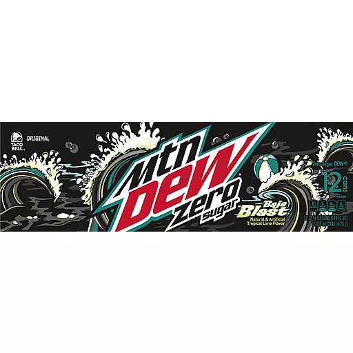 Mountain Dew Baja Blast Zero Twelve 12 FL Oz Cans Mountain Dew Baja Blast Zero Twelve 12 FL Oz Cans