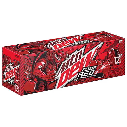 Mountain Dew Code Red Twelve 12 FL Oz Cans Mountain Dew Code Red Twelve 12 FL Oz Cans
