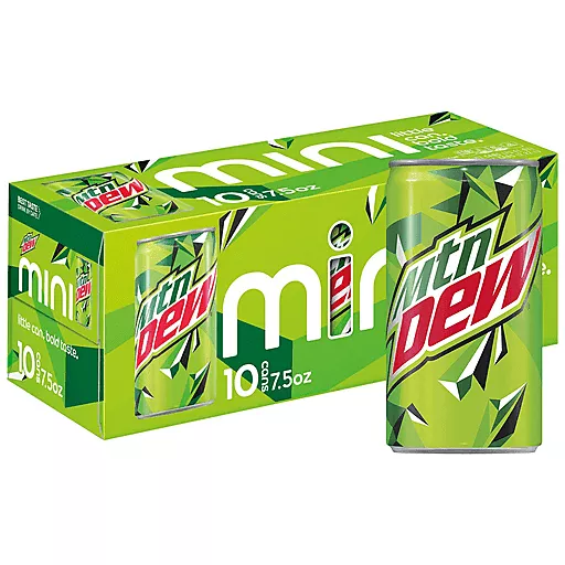 Mountain Dew Mini Ten 7.75 FL Oz Cans Mountain Dew Mini Ten 7.75 FL Oz Cans