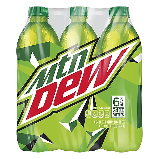 Mountain Dew Six 24 FL Oz Bottles Mountain Dew Six 24 FL Oz Bottles