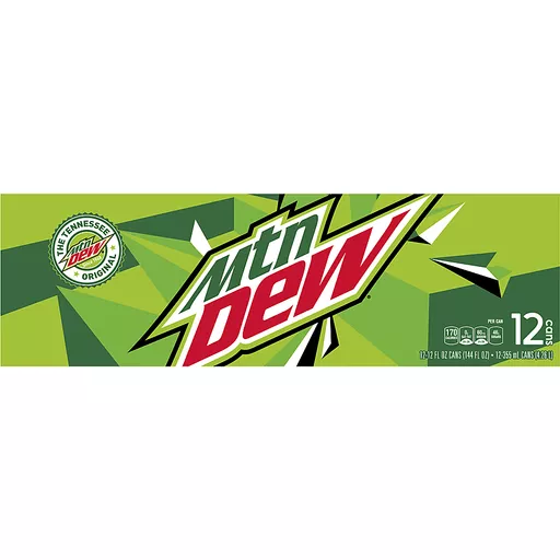 Mountain Dew Twelve 12 FL Oz Cans Mountain Dew Twelve 12 FL Oz Cans