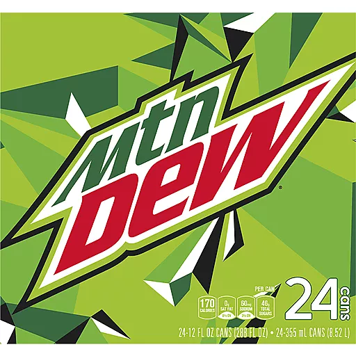 Mountain Dew Twenty-Four FL Oz Cans Mountain Dew Twenty-Four FL Oz Cans