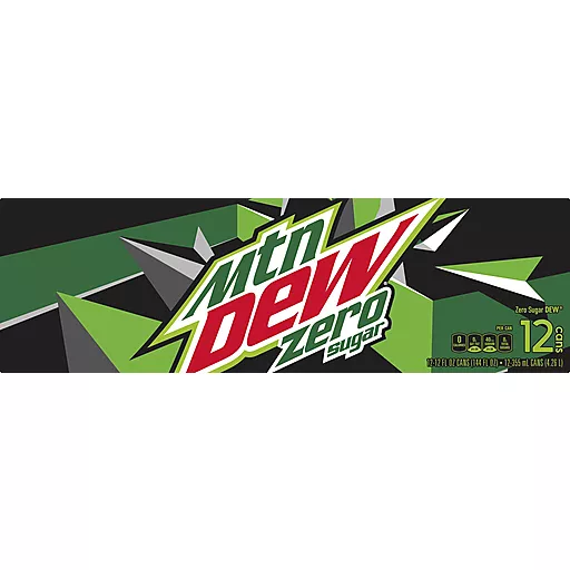 Mountain Dew Zero Sugar Twelve 12 FL Oz Cans Mountain Dew Zero Sugar Twelve 12 FL Oz Cans
