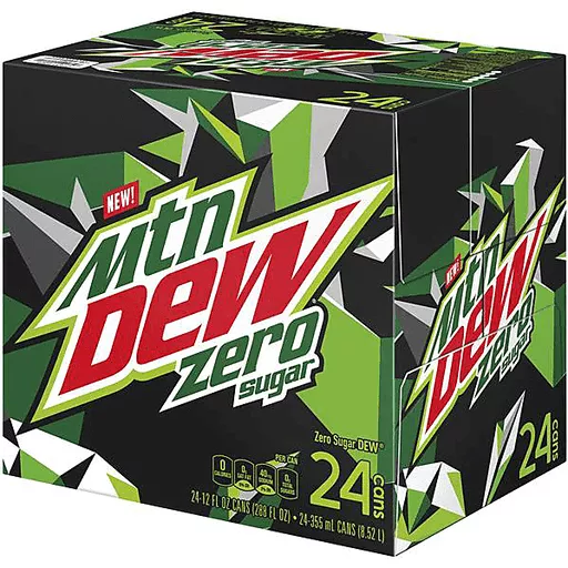 Mountain Dew Zero Sugar Twenty-Four 12 FL Oz Cans Mountain Dew Zero Sugar Twenty-Four 12 FL Oz Cans