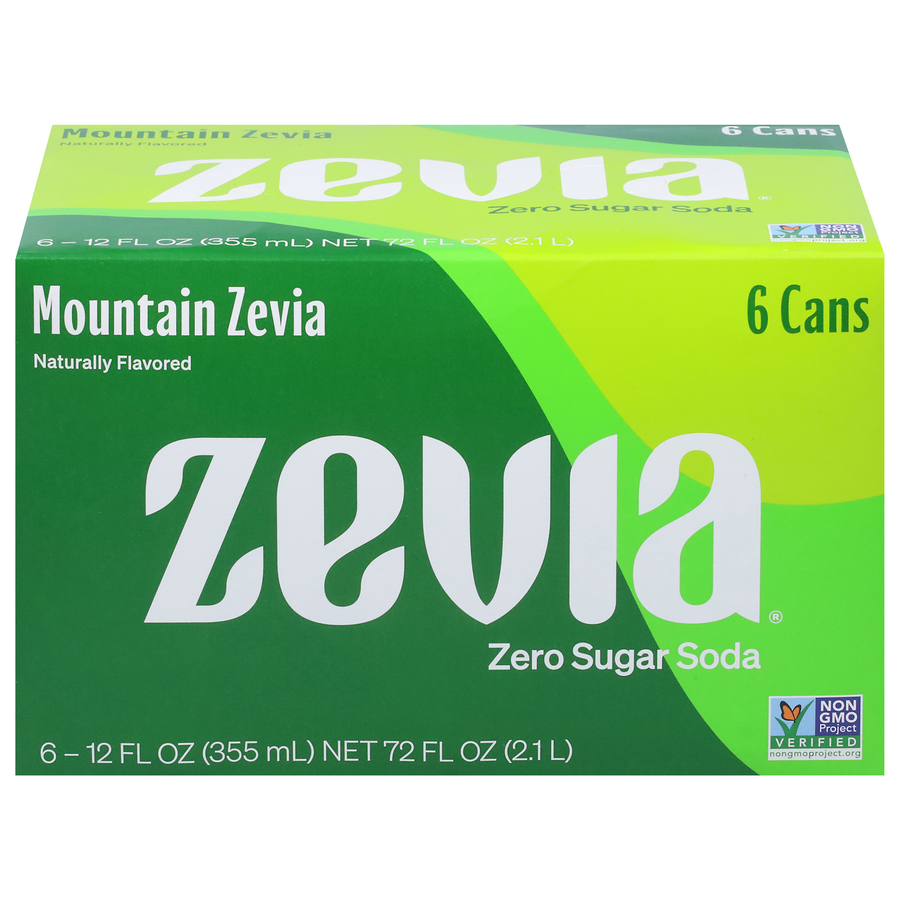 Mountain Zevia Zero Sugar Soda Six 12 FL Oz Cans Mountain Zevia Zero Sugar Soda Six 12 FL Oz Cans