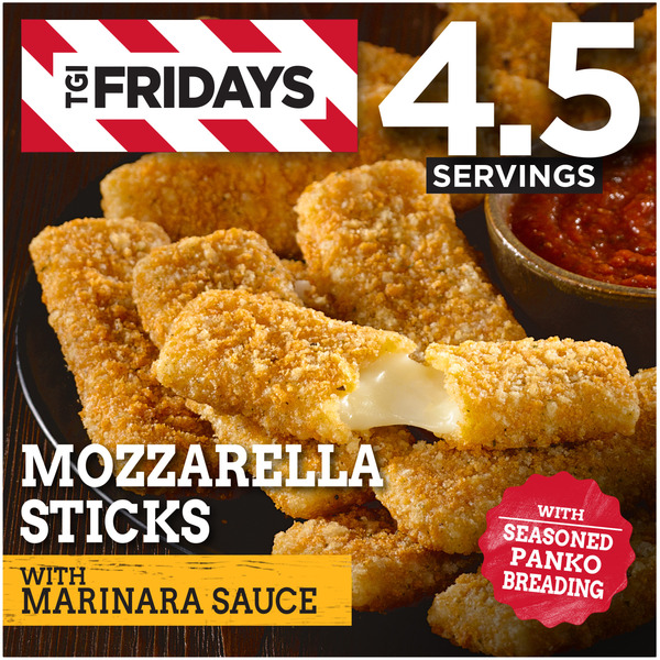 TGI Fridays Mozzarella Sticks with Marinara Sauce 17.4 Oz 