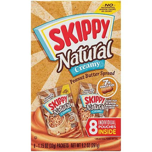 Natural Creamy Peanut Butter Pouches 8 Each Natural Creamy Peanut Butter Pouches 8 Each