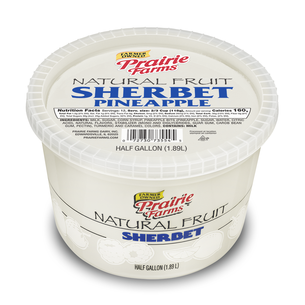 NaturalFruitSherbetPineappleHalfGallon