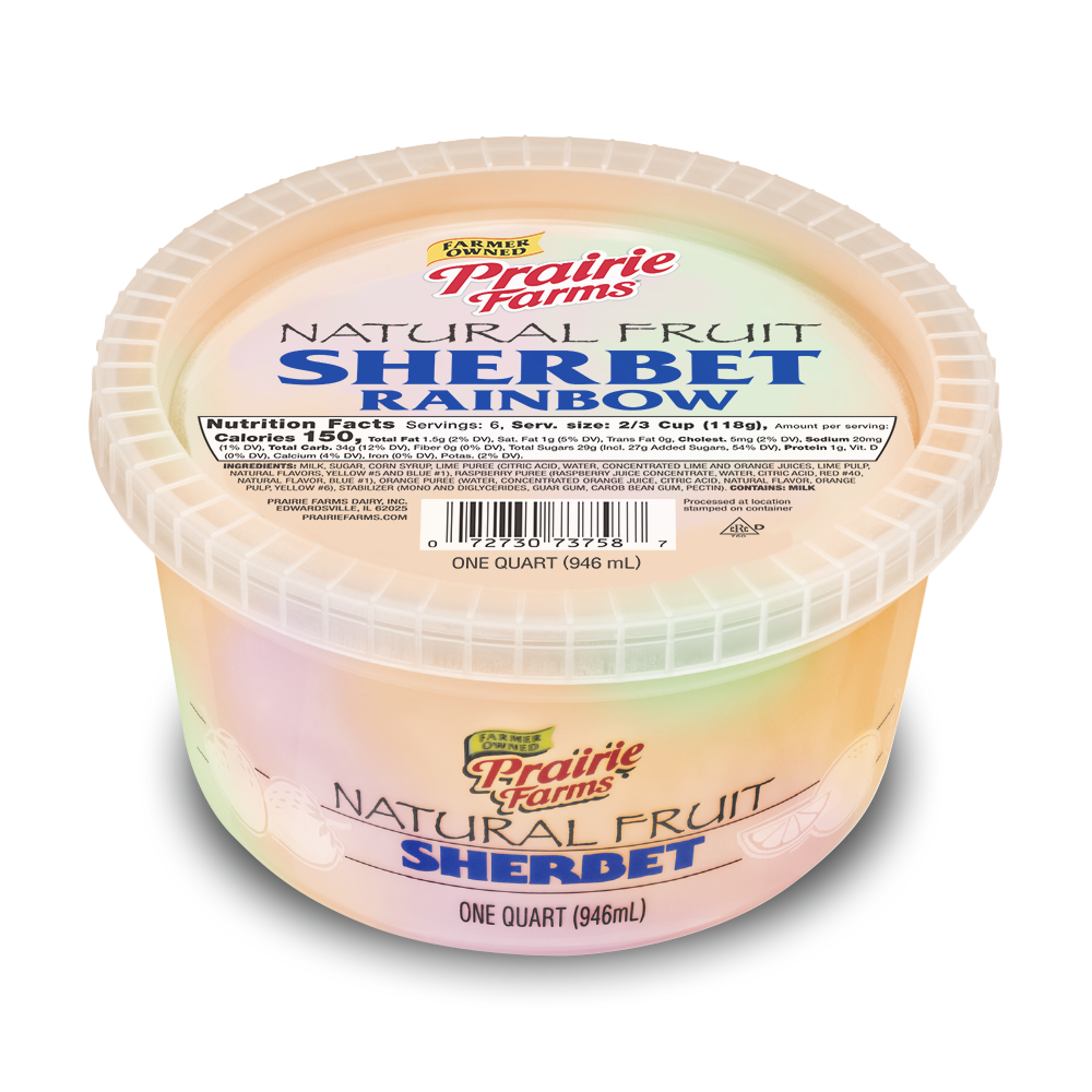 NaturalFruitSherbetRainbowOneQuart