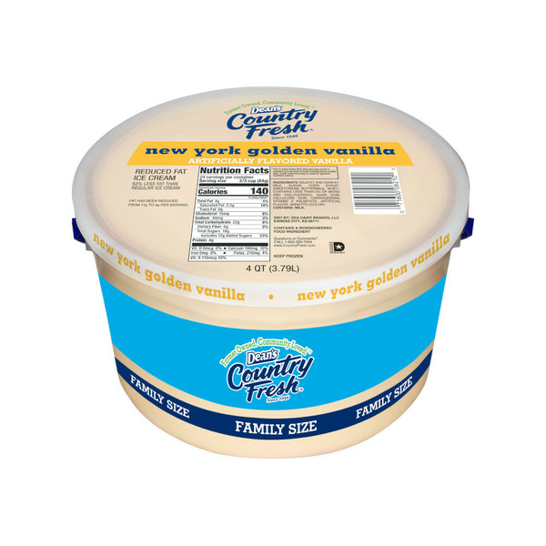 Dean's Country Fresh New York Golden Vanilla Family Size Gallon