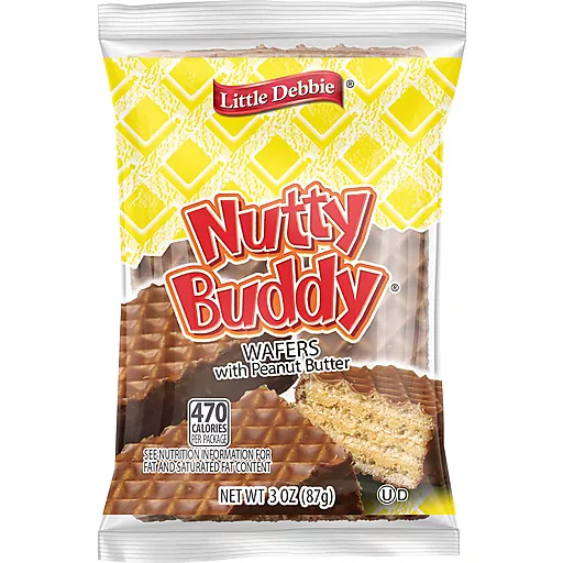 Nutty Buddy Wafers with Peanut Butter 3 Oz